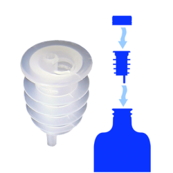 Tappo controlla flussi in plastica conf. 12 pz