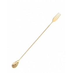 Bar spoon Trident 35 cm Oro...