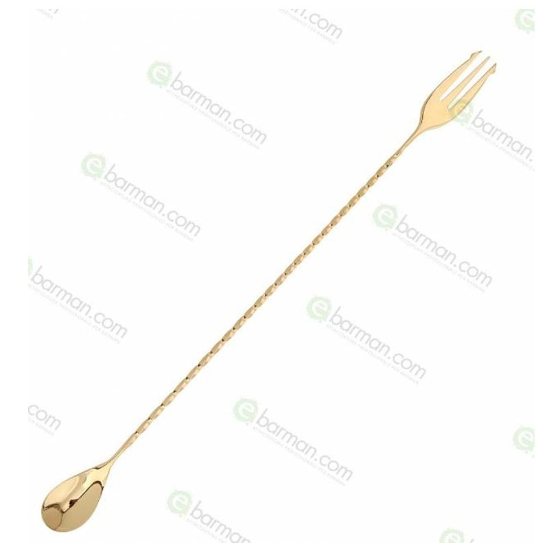 Bar spoon Trident 35 cm Oro Puro 24 karati