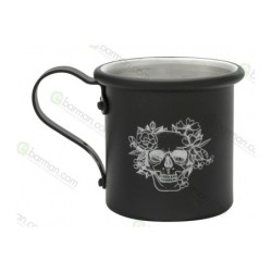 Tazza in alluminio Nero opaco Skullrose 42.5 cl