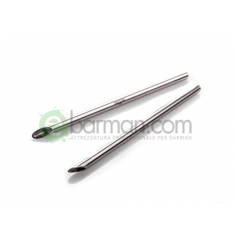 Cannucce in acciaio lucido conf. 2 cannucce