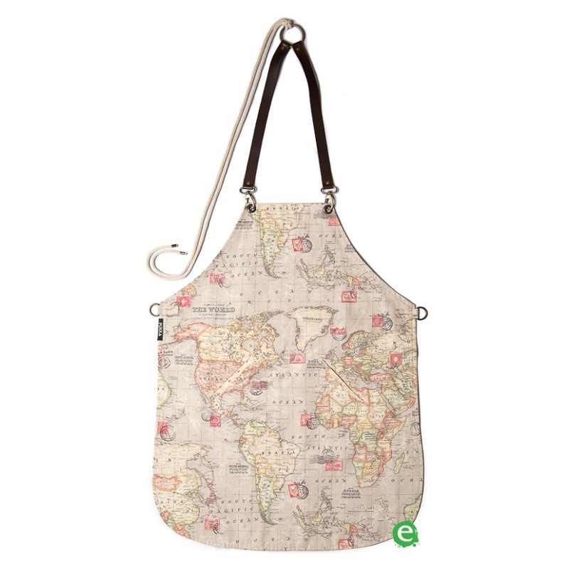 Grembiule Pukka Apron Globe in denim