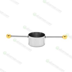 Jigger Mr.Slim® Pure MR-419 Originale Giapponese in acciaio lucido dettagli oro 20 ml