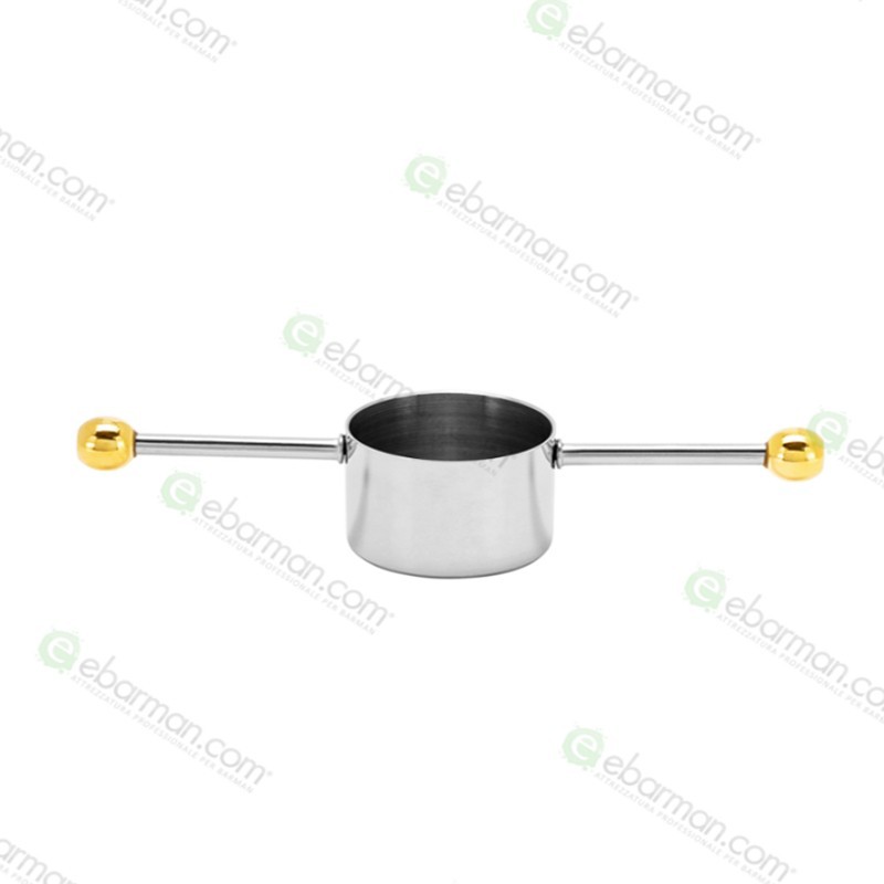 Jigger Mr.Slim® Pure MR-419 Originale Giapponese in acciaio lucido dettagli oro 20 ml