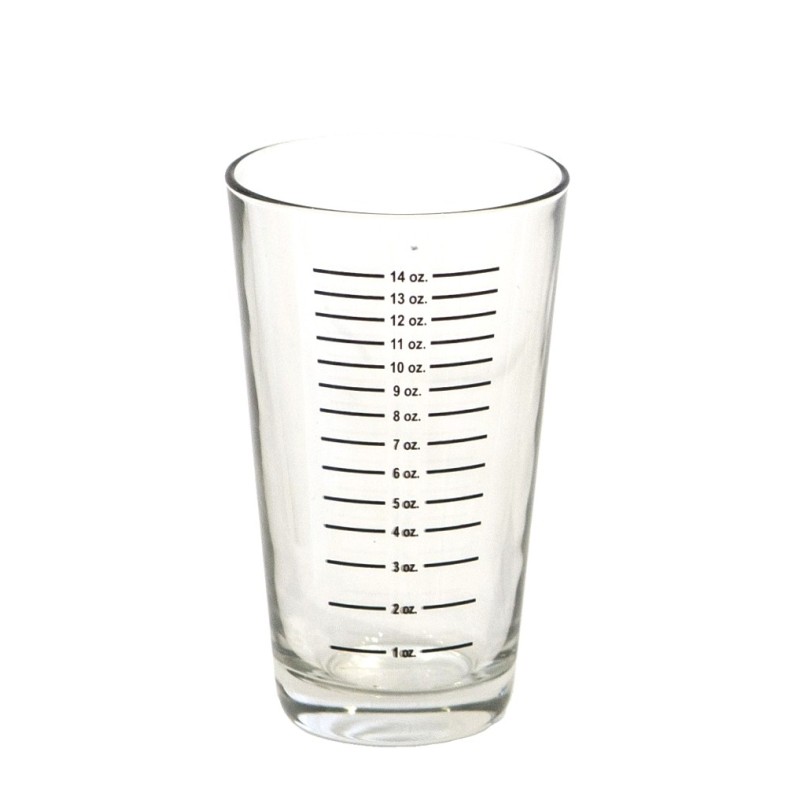 Bar glass in vetro graduato once