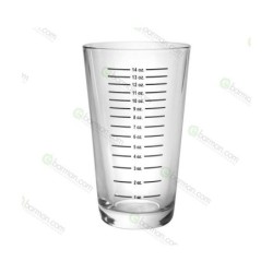 Bar glass in vetro graduato once