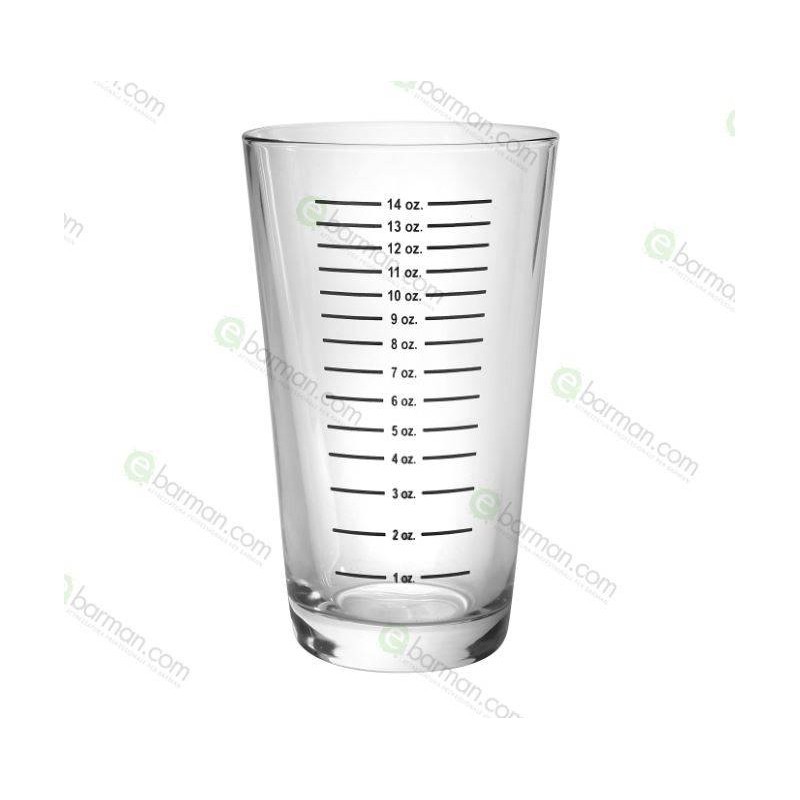 Bar glass in vetro graduato once