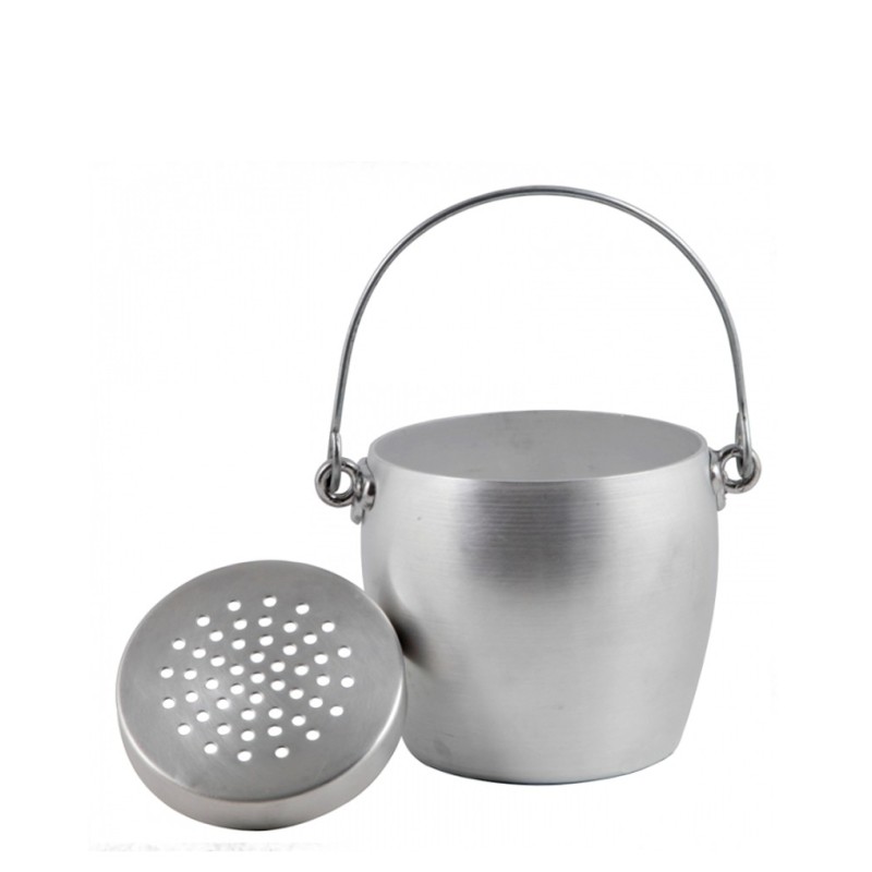 Secchiello Vintage per servizio ghiaccio in alluminio h 11.5 cm