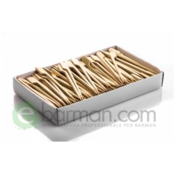 Stecchi bamboo con palettina 12 cm conf 100 pz