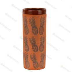 Bicchiere Mug in Terracotta grezza con Ananas 40 cl