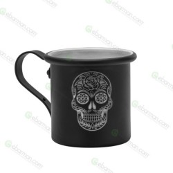Tazza in alluminio Nero opaco Mexican Skull 42.5 cl