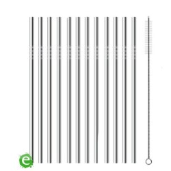 Cannucce in acciaio dritte 21,5 cm 12pz