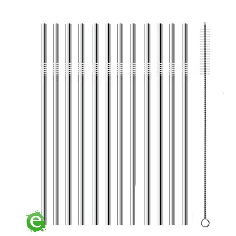 Cannucce in acciaio dritte 21,5 cm 12pz