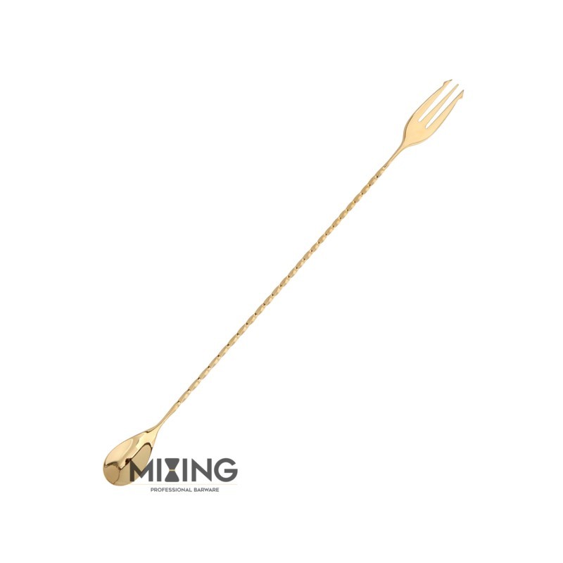 Bar Spoon Hight Twist M Trident 30 cm oro