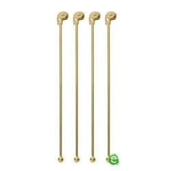 Stirrer con teschio oro 18.5 cm 4pz
