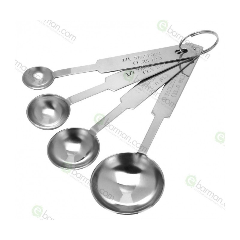 Jigger misurini in acciaio lucido set 4 pz