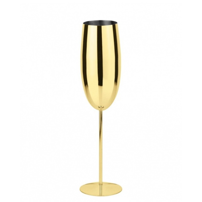 Calice Flute in acciaio inox oro 27 cl