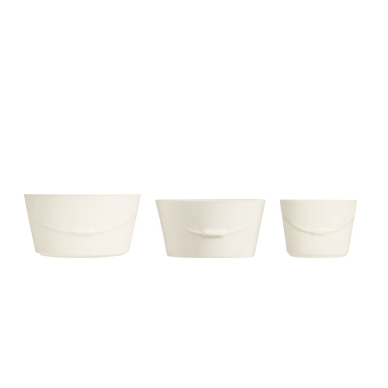 Ciotola a forma di secchiello Be Nice in porcellana 20 cl 6 pezzi