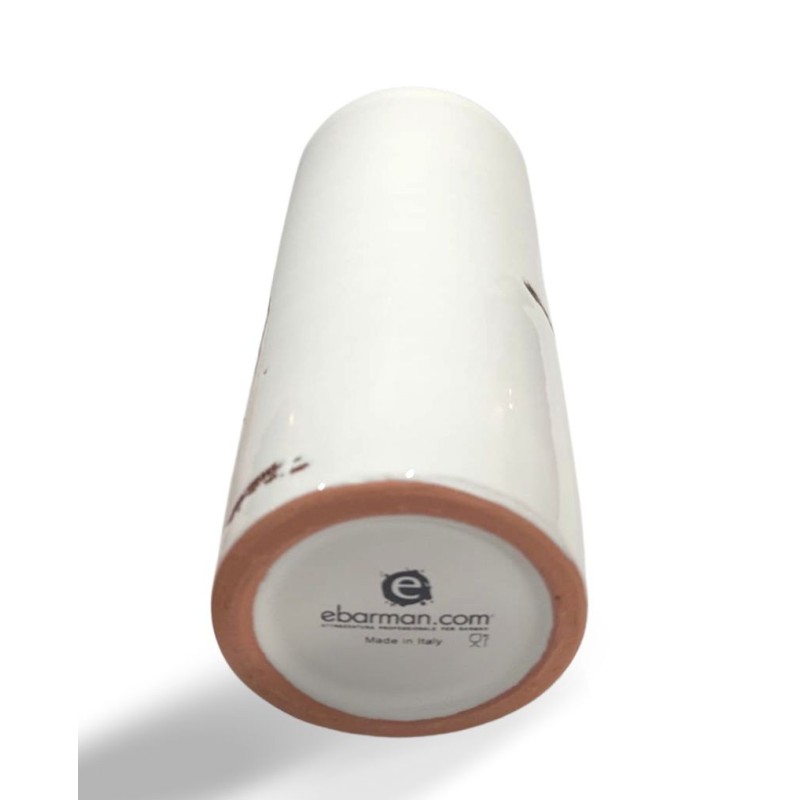 Bicchiere Mug in terracotta smaltato di colore bianco 42,5 cl