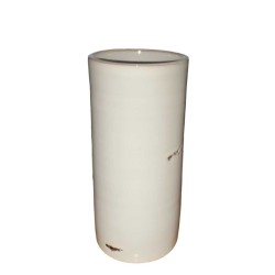 Bicchiere Mug in terracotta smaltato di colore bianco 42,5 cl