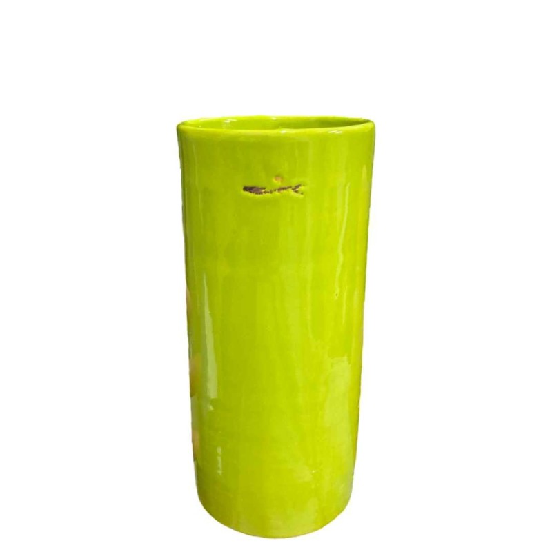Bicchiere Mug in terracotta smaltato di colore verde 42,5 cl