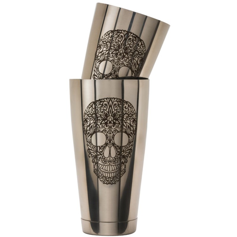 Shaker Boston Skull Uzucar con nome Maggiore Produzioni® personalizzato 900 e 600 ml