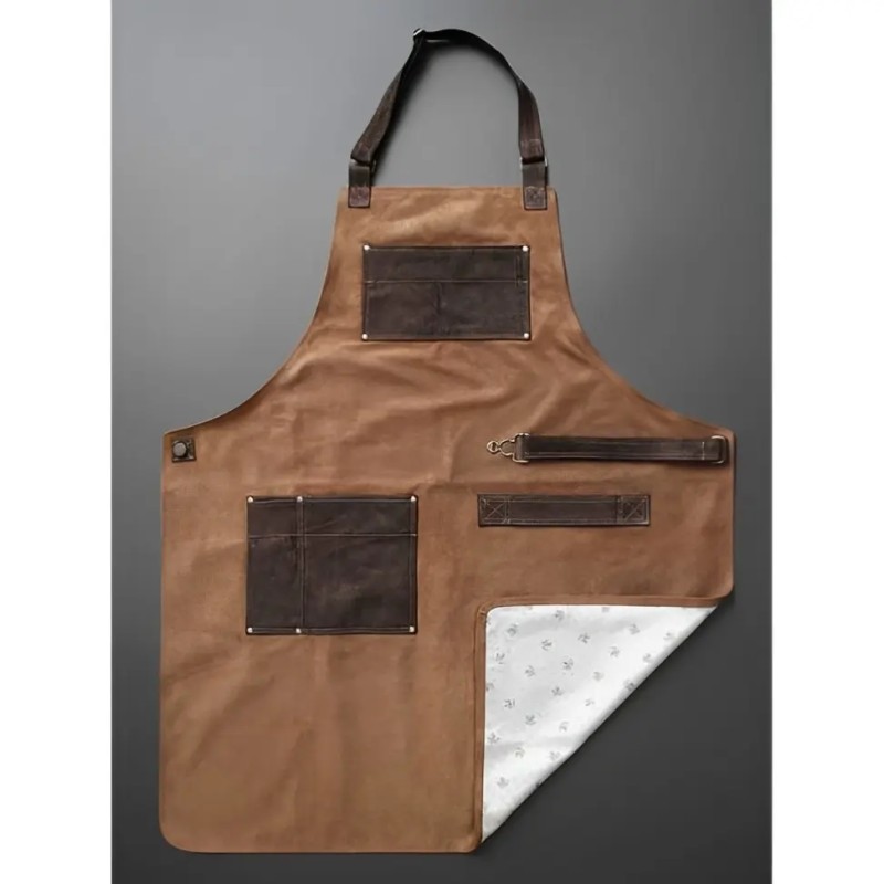 Grembiule Mocca in vera pelle