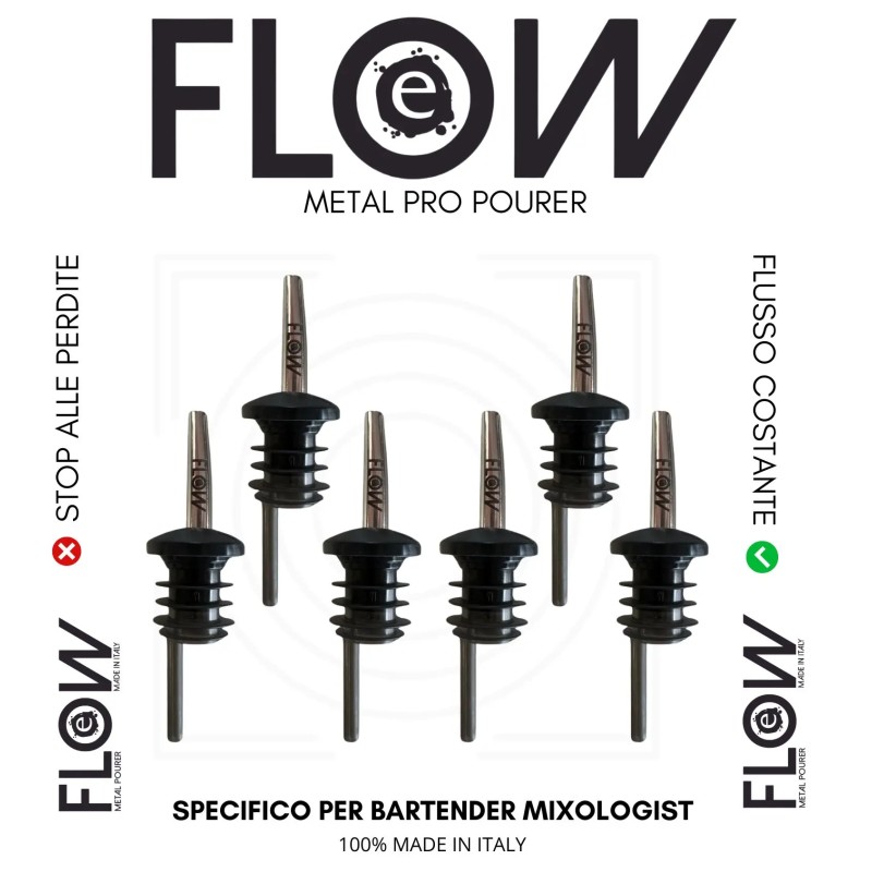 Metal PRO POURER FLOW Inox Set 6 pz