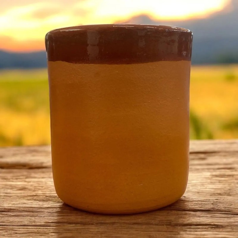Bicchiere Mug in Terracotta Cilindrico semigrezzo 33/35 cl