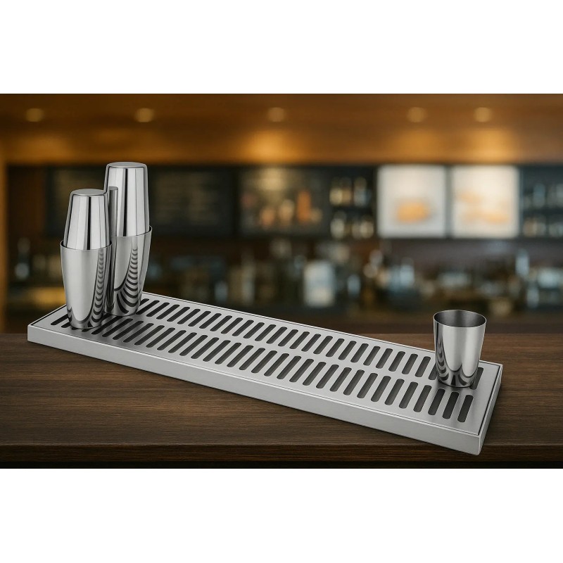 Bar mat acciaio inox MAC5 Made in Italy Large Work 75x20 cm