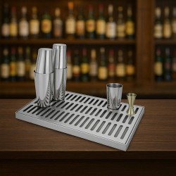 Bar mat acciaio inox MAC4 Made in Italy Large 45x30 cm