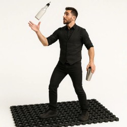 Tappeto zerbino nero classico 100x50 cm