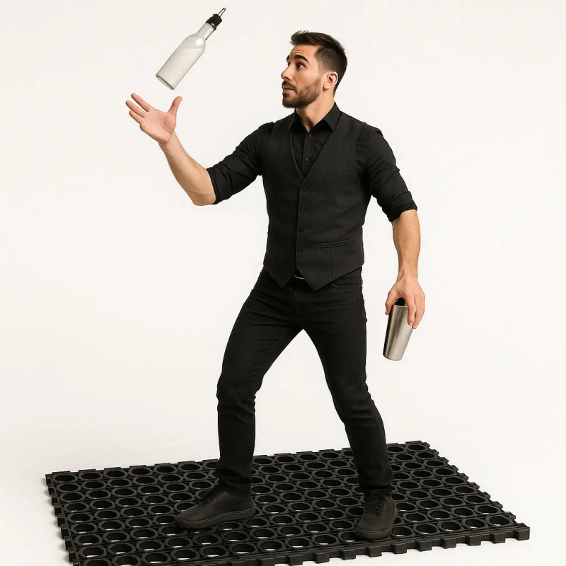 Tappeto zerbino nero classico 100x50 cm