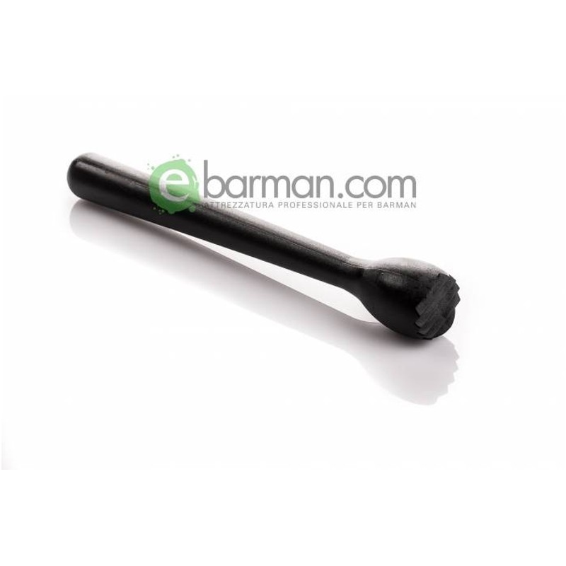 Muddler pestello cocktail polipropilene nero dentato