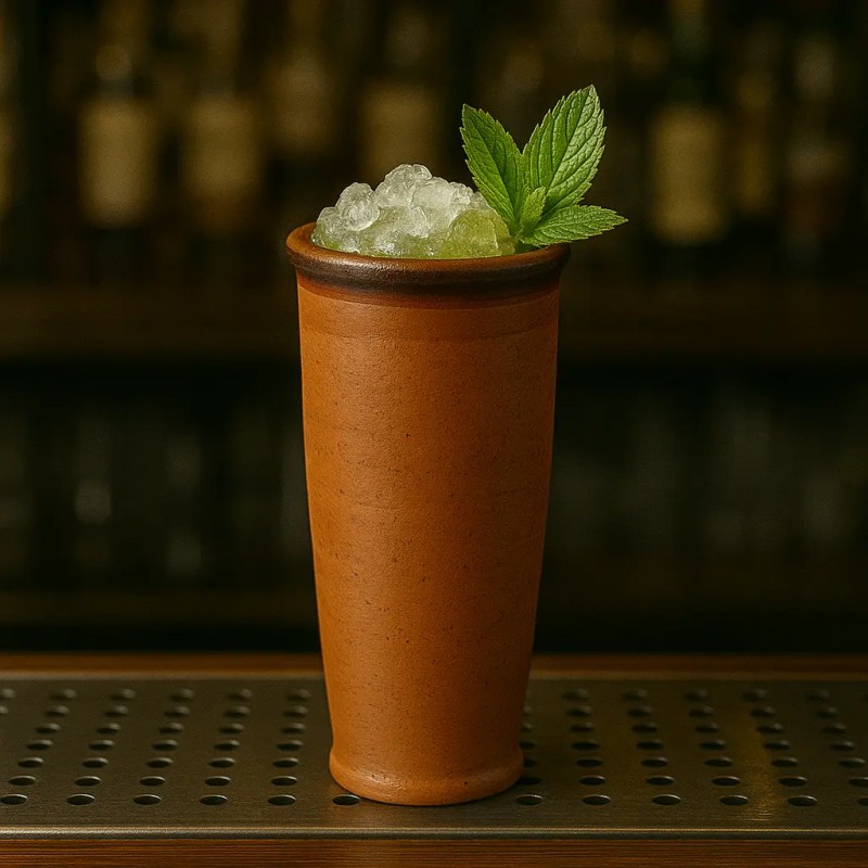 Bicchiere Mug in Terracotta Conico semigrezzo 32/35 cl