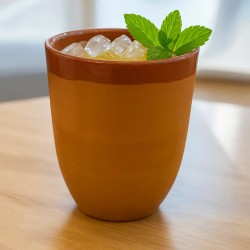 Bicchiere Mug in Terracotta Bombato semigrezzo 23/26 cl