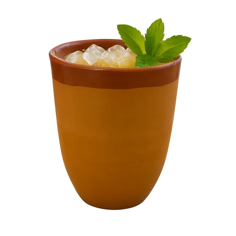 Bicchiere Mug in Terracotta Bombato semigrezzo 23/26 cl