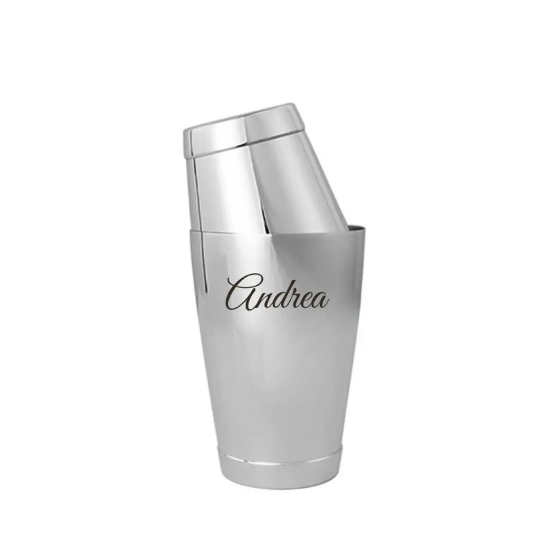 Mini Boston Shaker Nimbo 440 e 280 ml con nome personalizzato