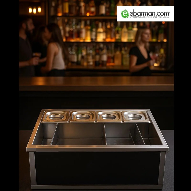 Drink Station PRO a incasso in acciaio inox AISI 304