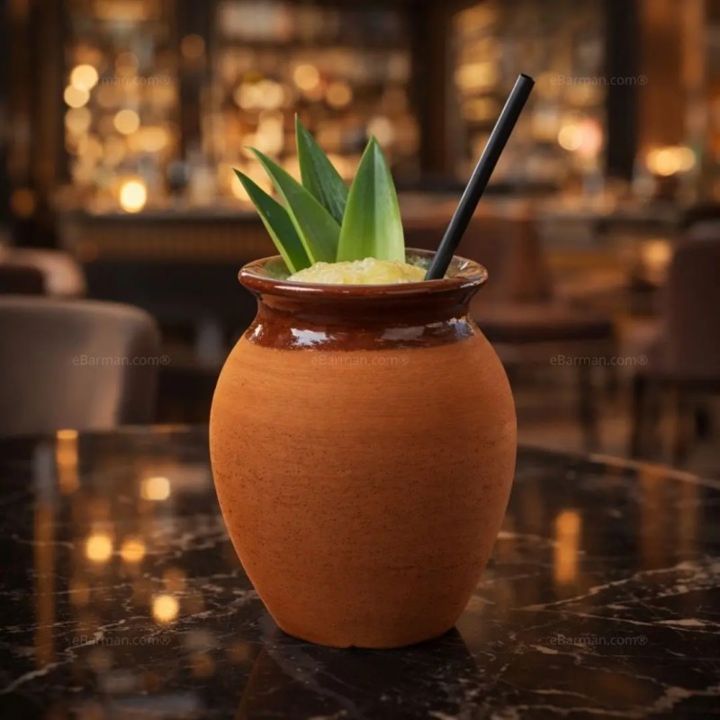 Bicchiere Vaso Mug in terracotta grezza 43 cl