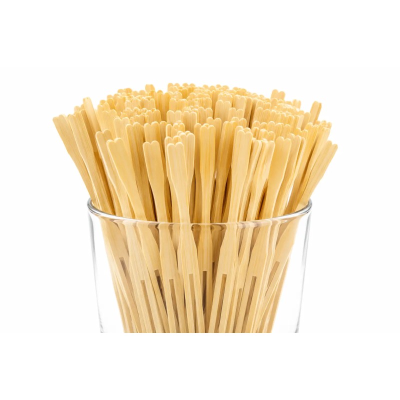 Forchettina in bamboo 9 cm confezione 100 pezzi