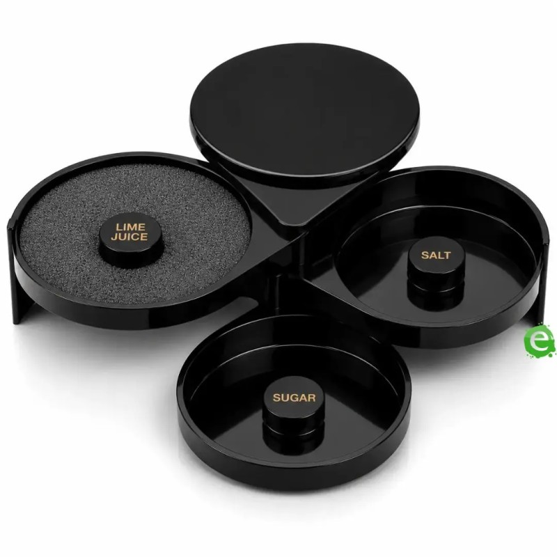 Glass Rimmer 3 vasche nero
