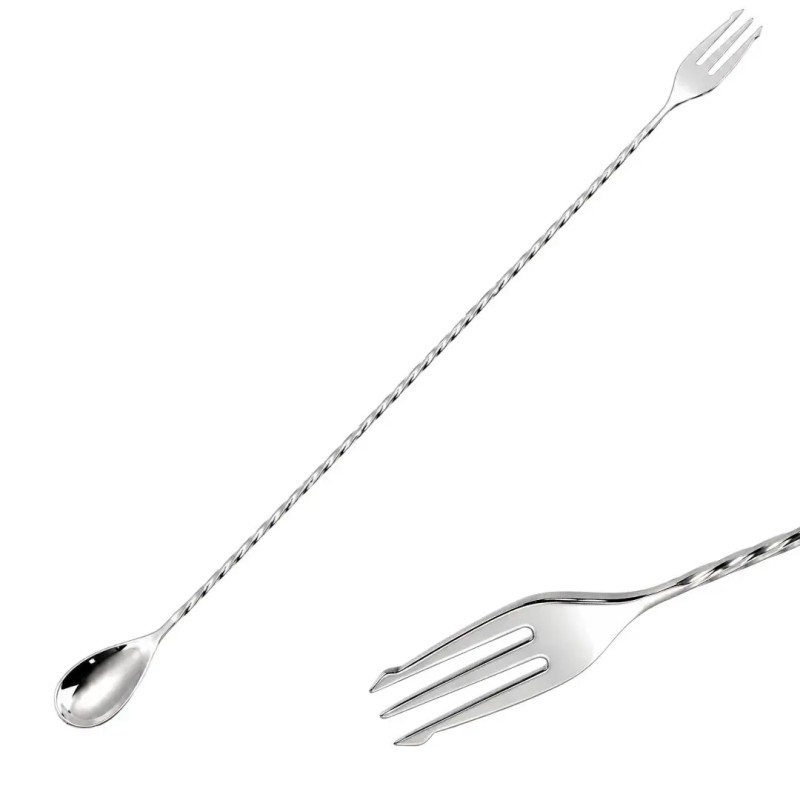 Bar Spoon Hight Twist Trident lucido 45 cm