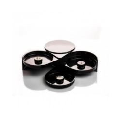 Glass Rimmer 3 vasche nero