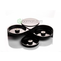 Glass Rimmer 3 vasche nero