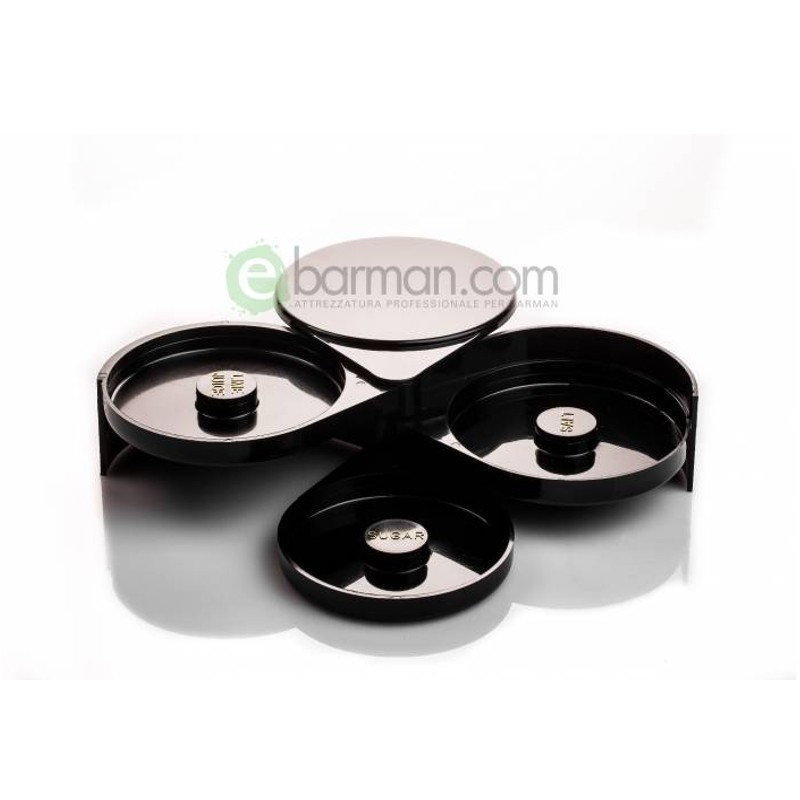 Glass Rimmer 3 vasche nero