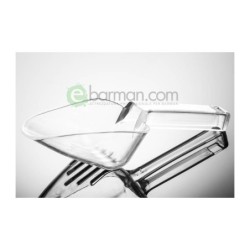 Paletta ghiaccio trasparente forata