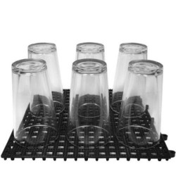 Tappetino sottobicchiere bar componibile 33 x 33 cm nero