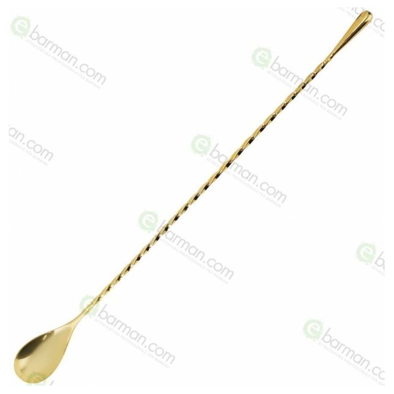 Bar spoon Steel Drop Oro 32 cm